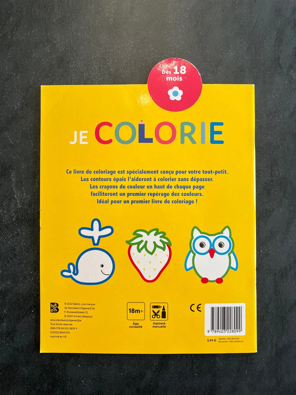 Livre coloriage - je colorie dès 18 mois