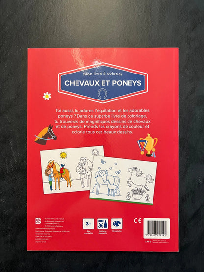 Mon livre à colorier - chevaux et poneys