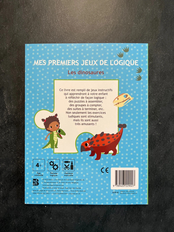 Mes premiers jeux de logique - les dinosaures