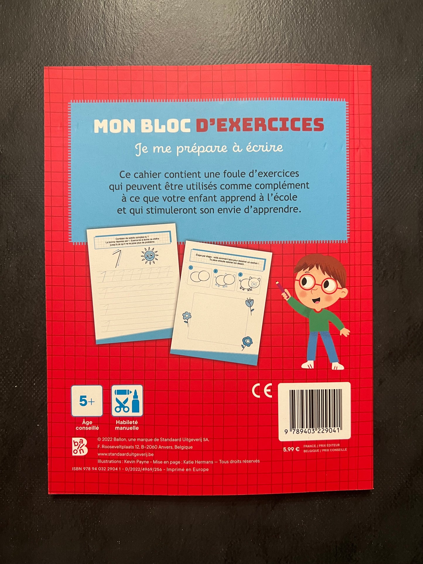 Cahier d'exercices - Je me prépare à écrire (5-6 ans)