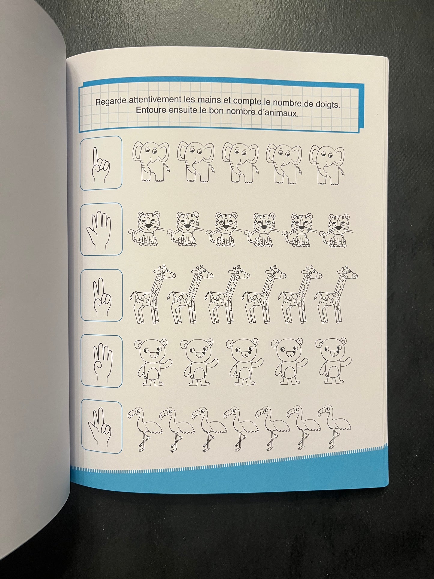 Cahier d'exercices - j'apprends à compter