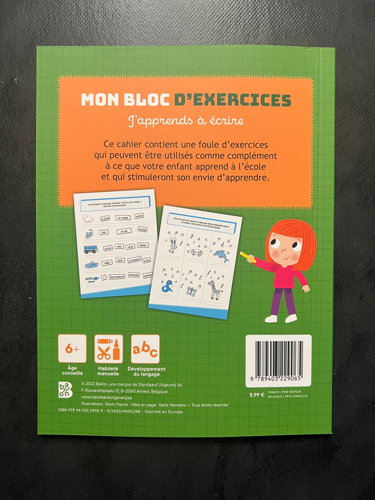 Cahier d'exercices - j'apprends à écrire