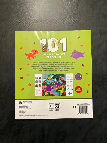 101 choses à trouver et à coller - les dinosaures