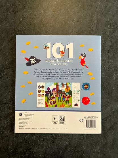101 choses à trouver et à coller - les pirates