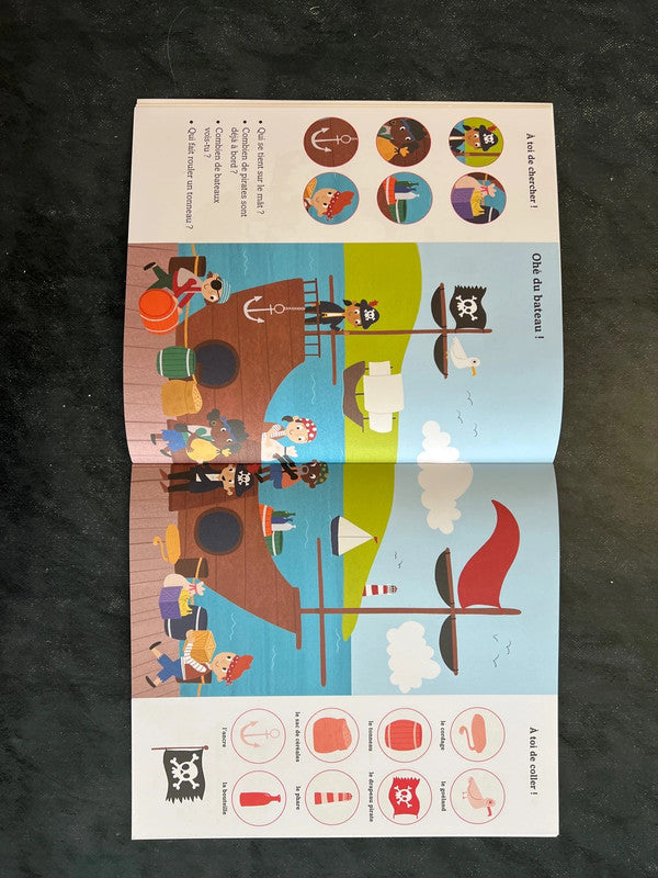 101 choses à trouver et à coller - les pirates