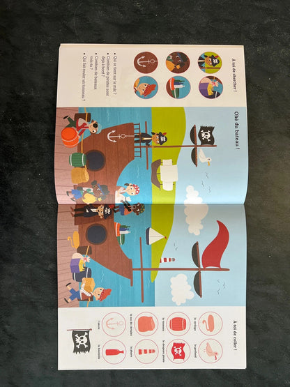 101 choses à trouver et à coller - les pirates