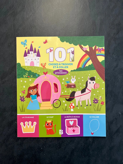 101 choses à trouver et à coller - les princesses