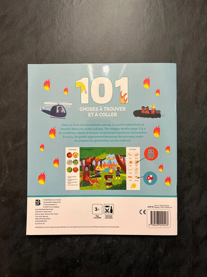 101 choses à trouver et à coller - les pompiers