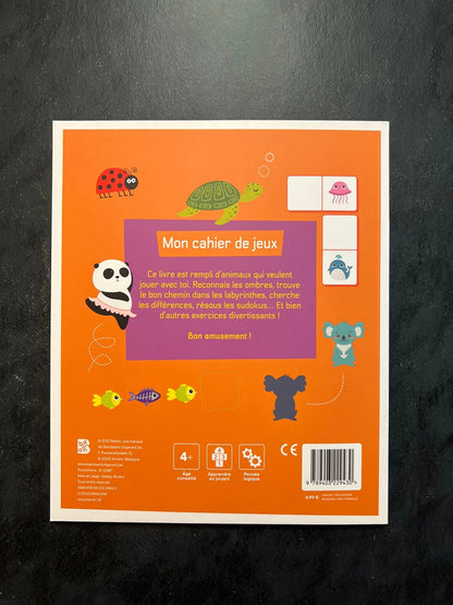 Mon cahier de jeux - les animaux