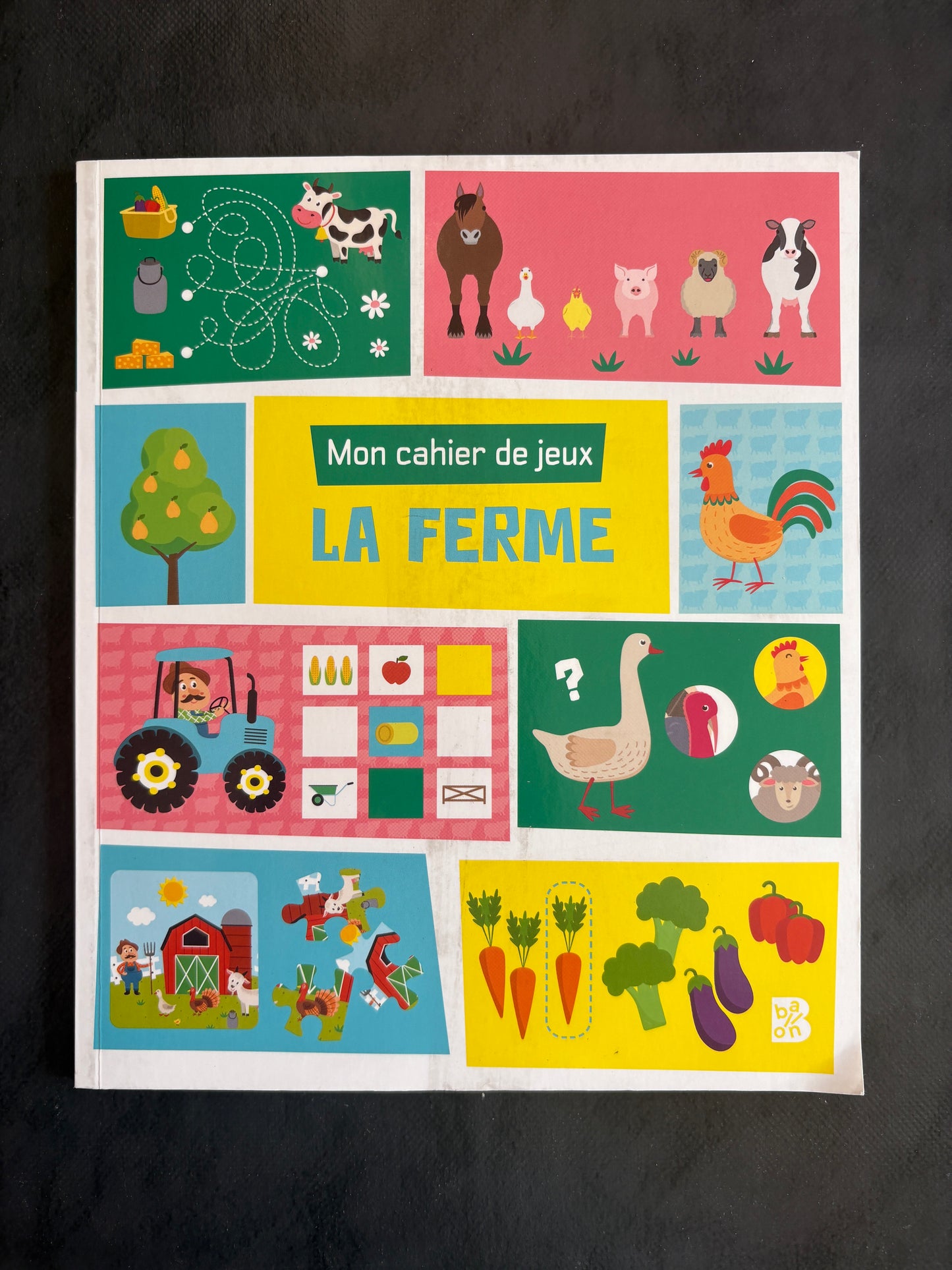 Mon cahier de jeux - la ferme
