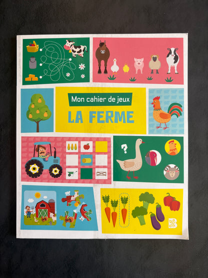 Mon cahier de jeux - la ferme