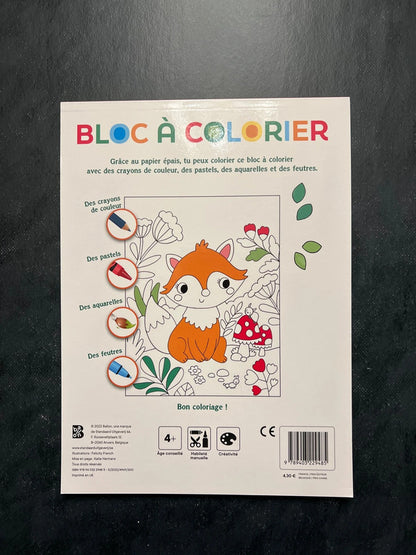 Bloc à colorier - les bébés animaux