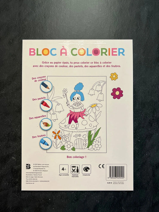 Bloc à colorier - princesses et fées