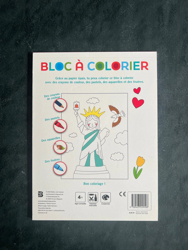 Bloc à colorier - autour du monde