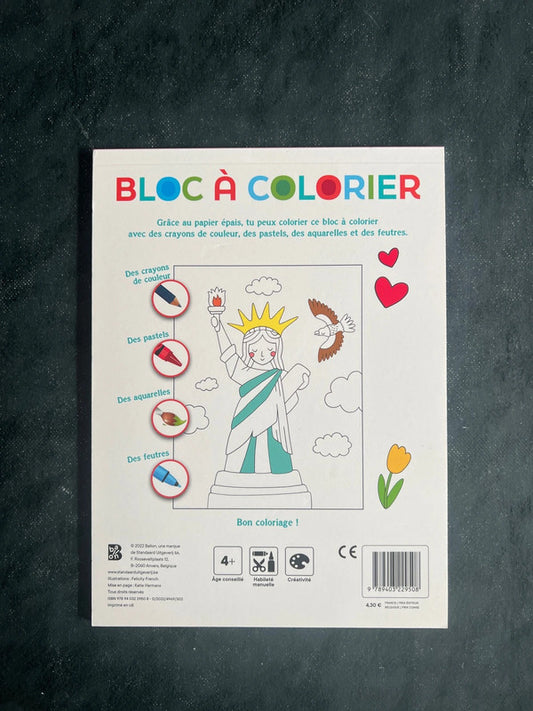 Bloc à colorier - autour du monde
