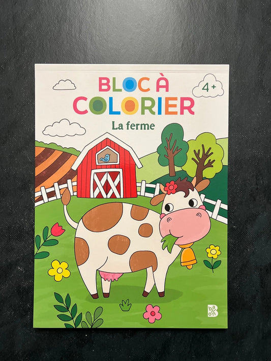 Bloc à colorier - la ferme