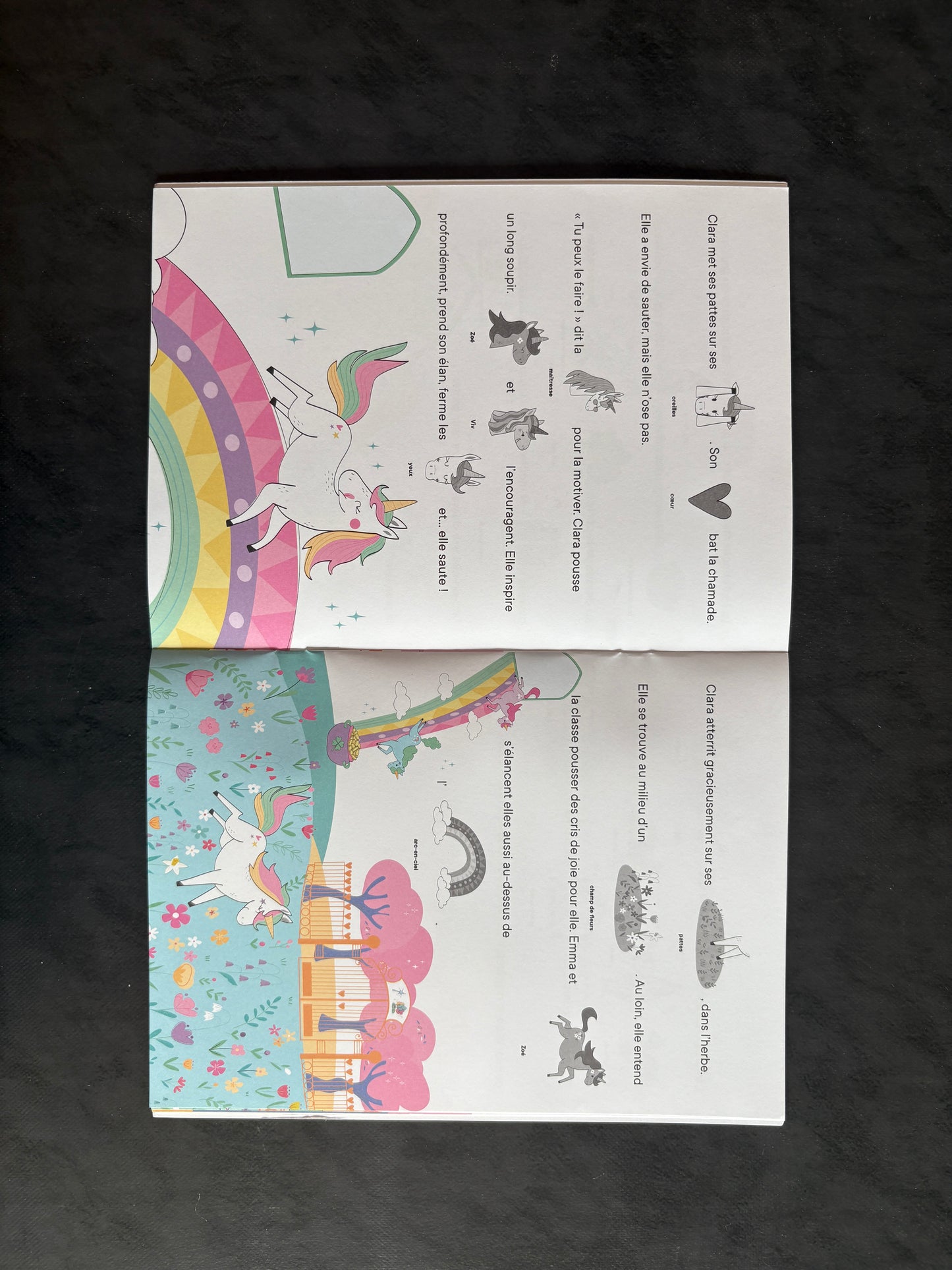 Livre d'autocollants - la licorne timide