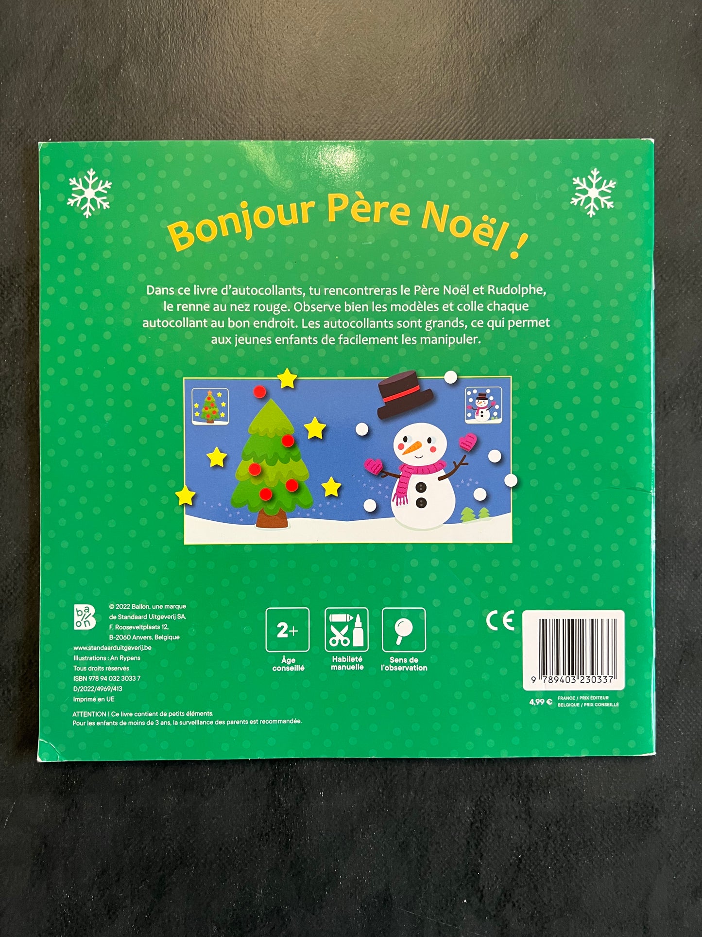 Livre d'autocollants - bonjour, Père Noël !