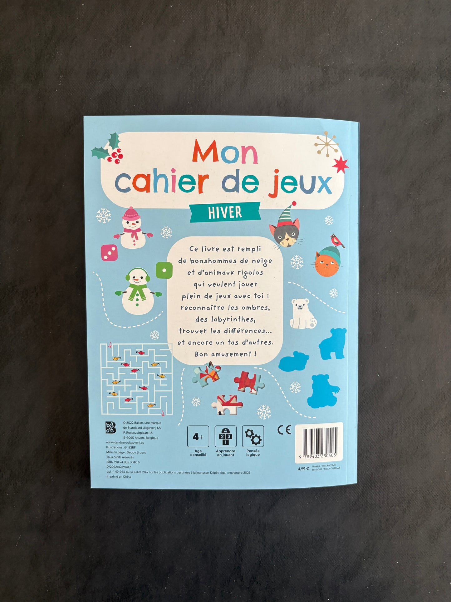 Mon cahier de jeux - hiver