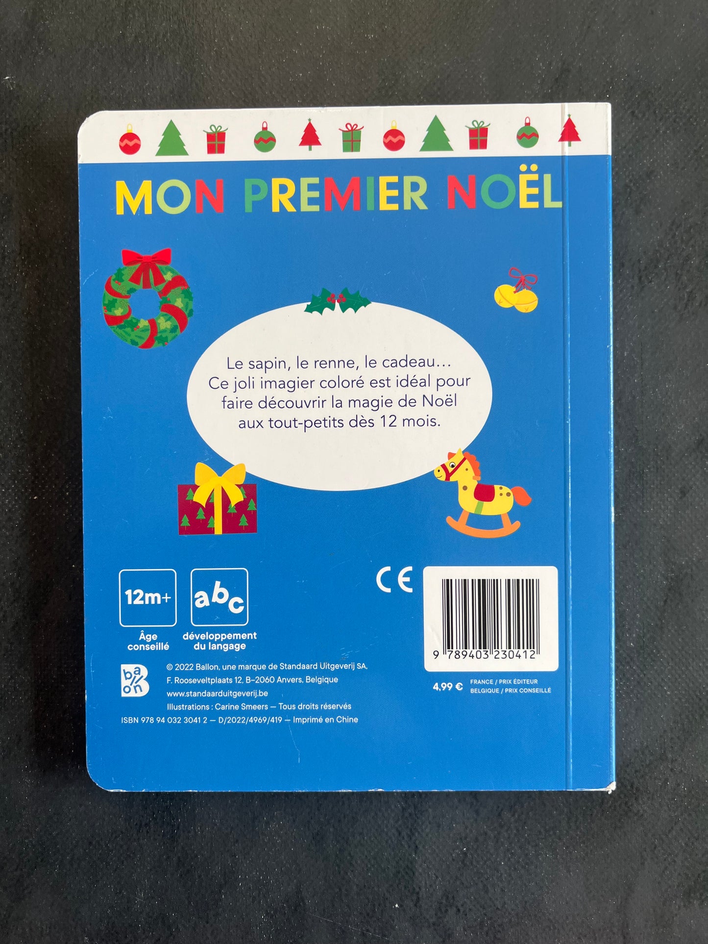 Livre cartonné - mon premier Noël