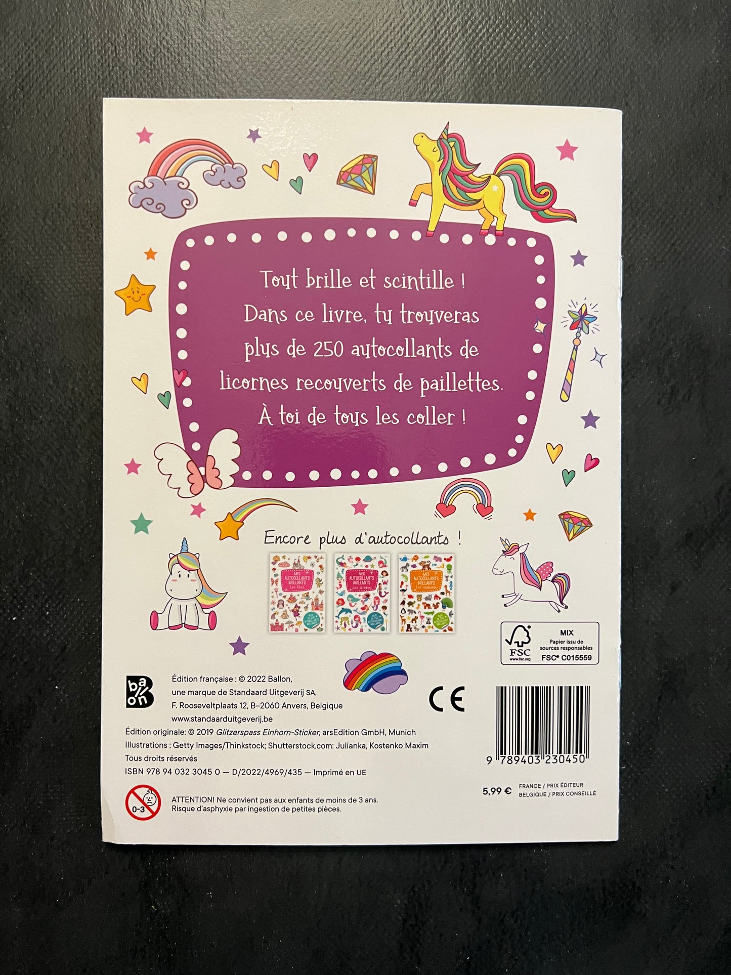 Mes autocollants brillants - les licornes