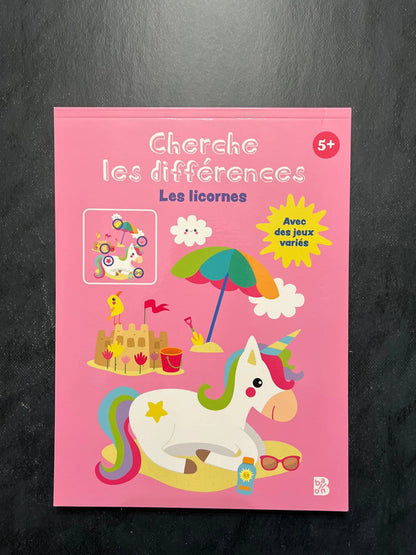 Cherche les différences - les licornes