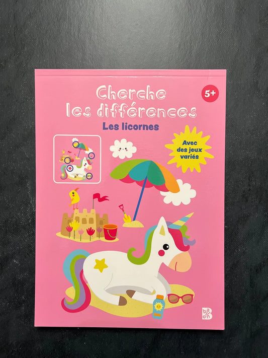 Cherche les différences - les licornes