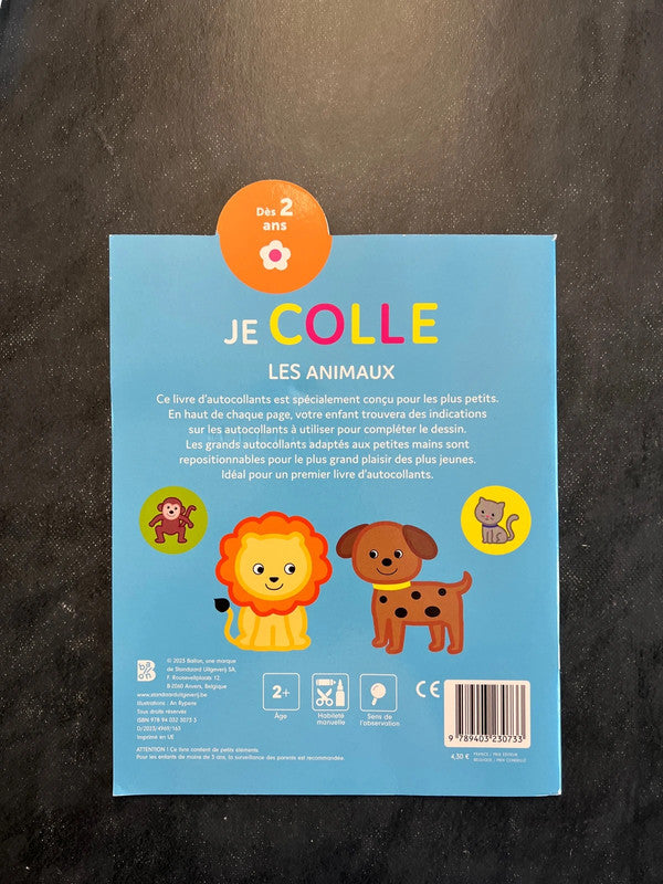Je colle les animaux - dès 2 ans
