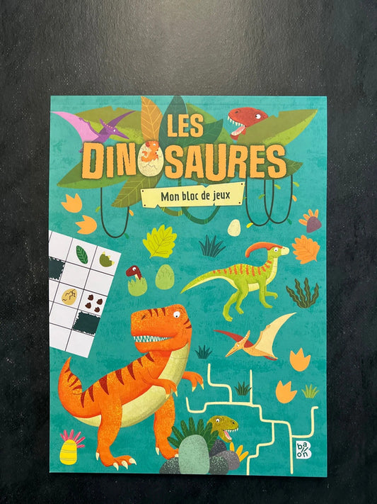 Mon bloc de jeux - les dinosaures