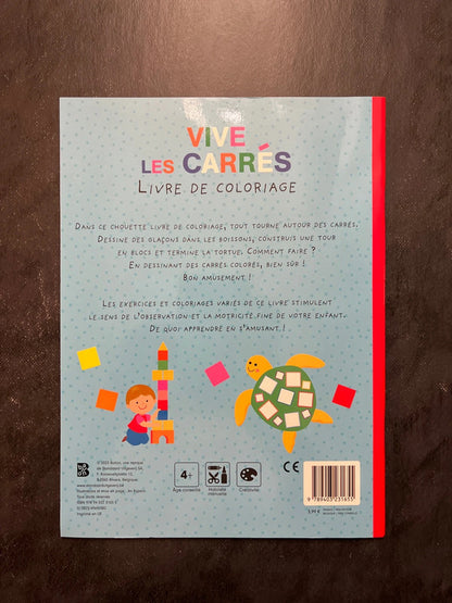 Livre coloriage - vive les carrés
