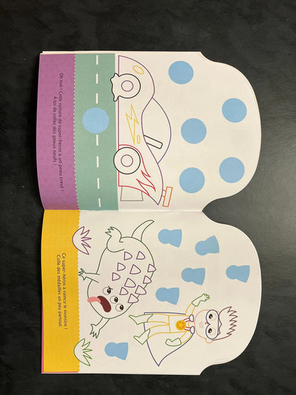 Coller et colorier - bonjour, petit super-héros !