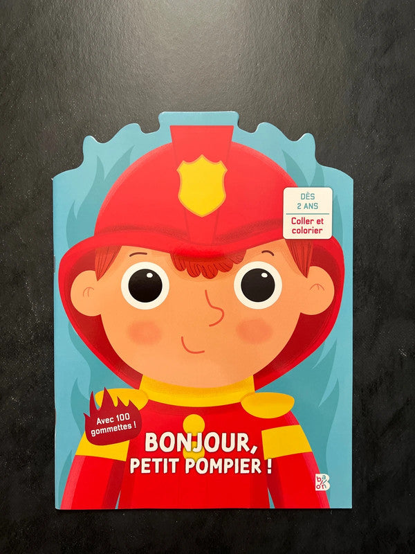 Coller et colorier - bonjour, petit pompier !