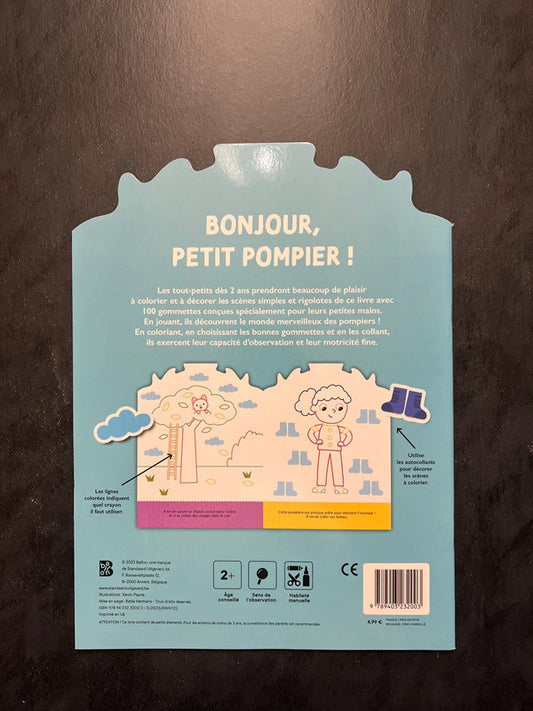 Coller et colorier - bonjour, petit pompier !