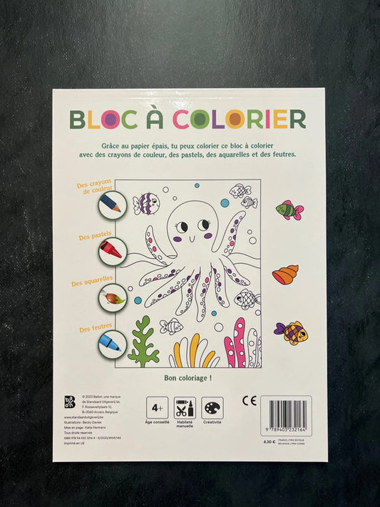 Bloc à colorier - les animaux du monde