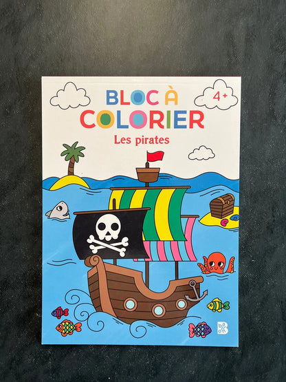 Bloc à colorier - les pirates