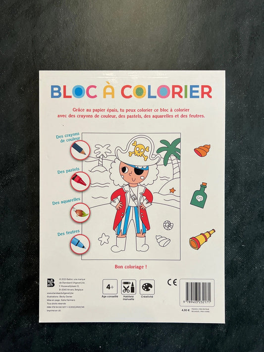 Bloc à colorier - les pirates