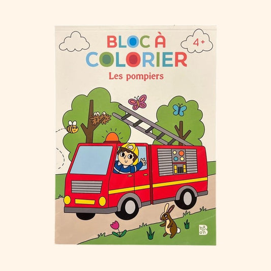 Bloc à colorier - Les Pompiers | Dès 3 ans