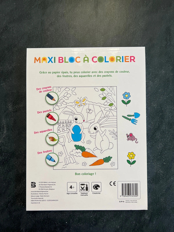 Maxi bloc à colorier - la ferme et les bébés animaux