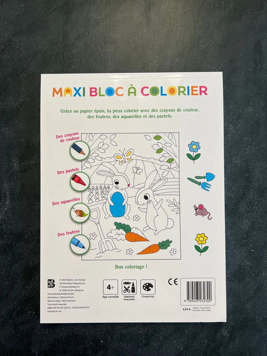 Maxi bloc à colorier - la ferme et les bébés animaux