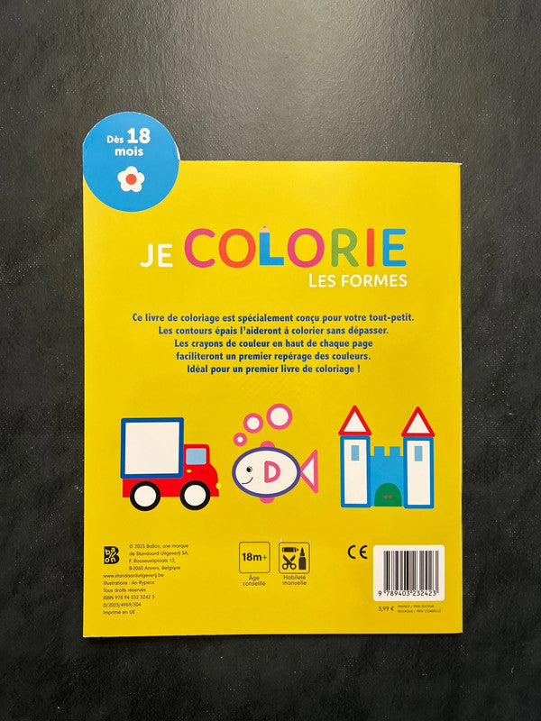 Je colorie les formes - dès 18 mois