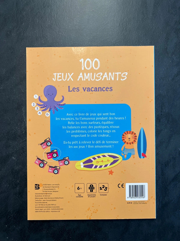 100 jeux - les vacances