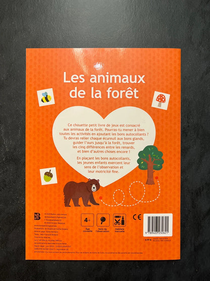 Livre d’autocollants - les animaux de la forêt