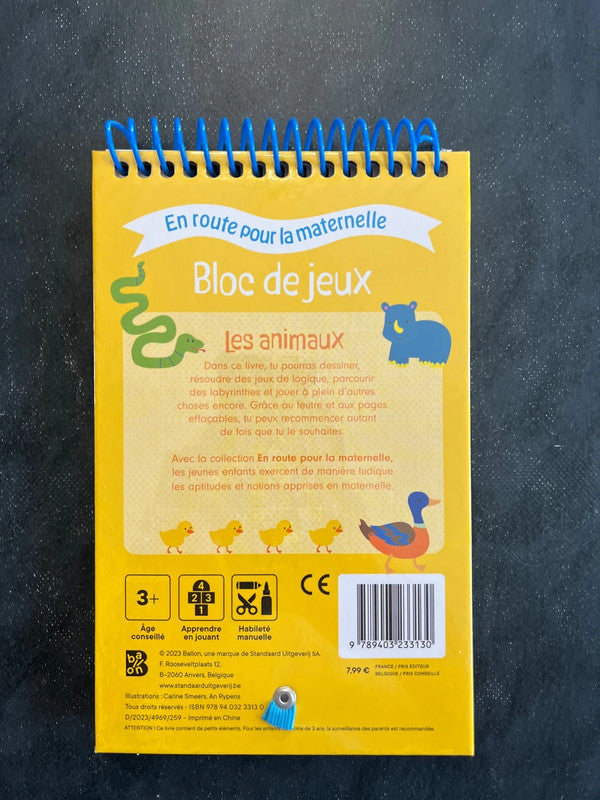 Bloc de jeux - les animaux