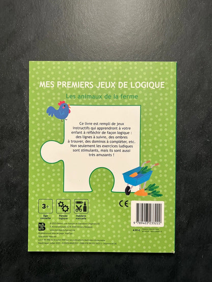 Mes premiers jeux de logique - les animaux de la ferme