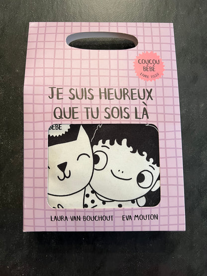 Livre tissu - je suis heureux que tu sois là