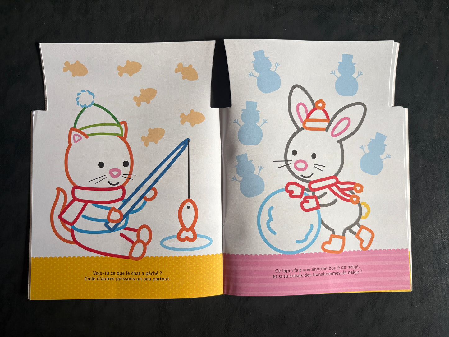 Coller et colorier - bonjour, bonhomme de neige !