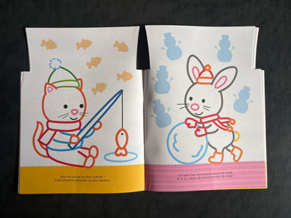 Coller et colorier - bonjour, bonhomme de neige !