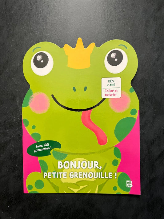 Coller et colorier - bonjour petite grenouille !