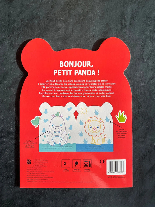 Livre autocollants - Bonjour, petit panda !
