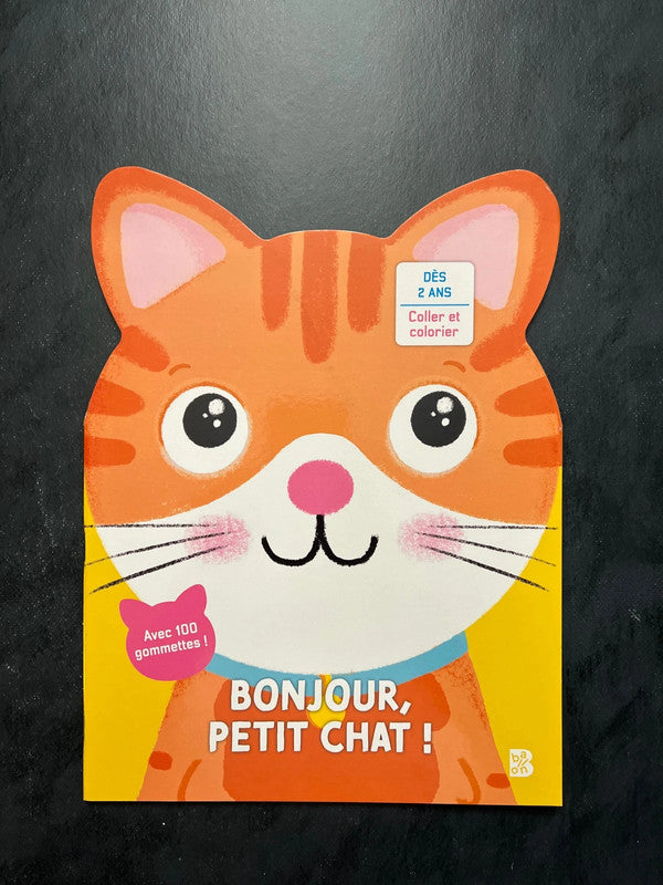 Coller et colorier - bonjour, petit chat !